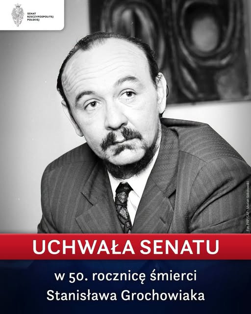Zdjęcie Warszawa. Senat uczcił 50. rocznicę śmierci Stanisława Grochowiaka
