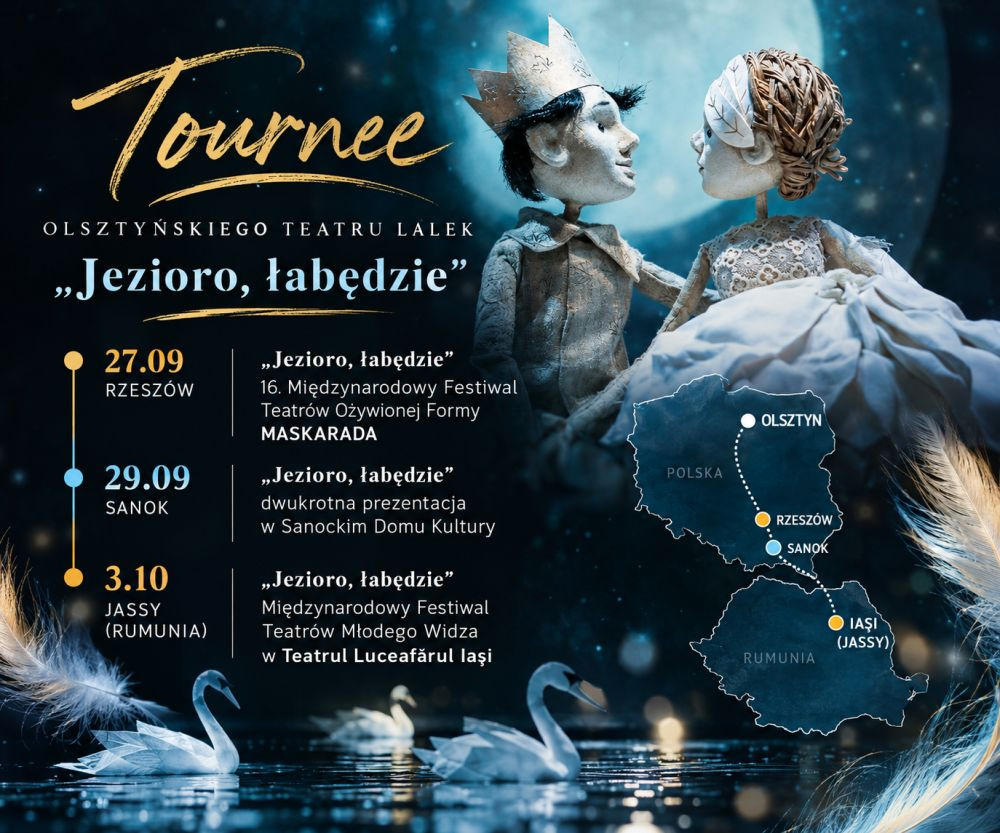 Zdjęcie Olsztyn. Teatr Lalek wyruszył w tournée. „Jezioro, łabędzie” od Rzeszowa po Rumunię